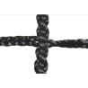 Tennisnetz TN 34 D, schwarz - handgeknüpft