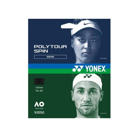 Yonex Poly Tour Spin Schwarz 12m