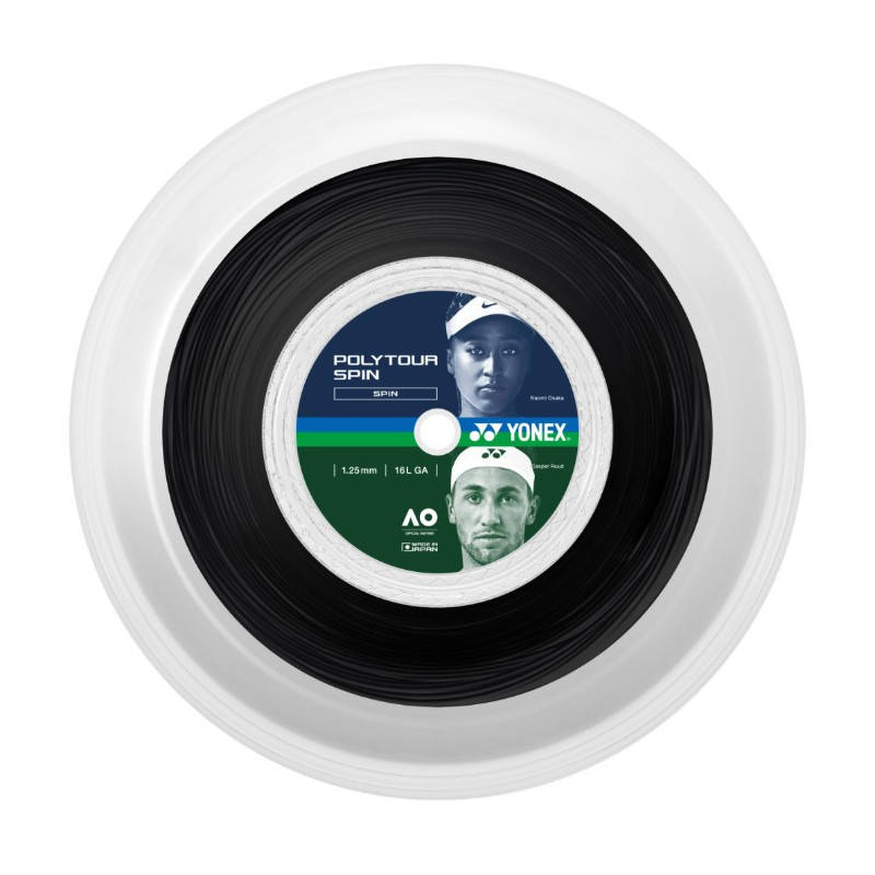 Yonex Poly Tour Spin 200m schwarz